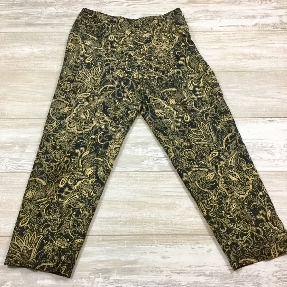 Emma James 100% silk crop pants